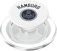 Hamburg Elbe souvenir anchor with heart PopSockets PopGrip for MagSafe