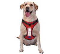Hamburg Flag Dog Harness for Small, Medium, and Large Dogs-Adjustable, Breathable Dog Vest with Quick Release Buckles
