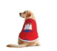 Hamburg Flag Dog Shirt Vest Lightweight Stretchy Dog T-Shirts, for Medium, and Large Breeds, for Walking, Outdoor Activities