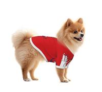 Hamburg Flag Dog Shirt Vest - Summer Pet Clothes for Small Dogs, Suitable for Walking and Outdoor Activities