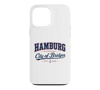 Hamburg Germany City of Bridges Vintage Travel Design Case for iPhone 13 Pro Max