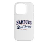 Hamburg Germany City of Bridges Vintage Travel Design Case for iPhone 14 Pro