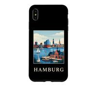 Hamburg Germany Harbor City Travel Poster Art Case for iPhone XS Max