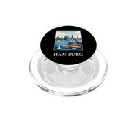 Hamburg Germany Harbor City Travel Poster Art PopSockets PopGrip for MagSafe
