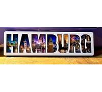 Hamburg Wooden Souvenir Magnet with Lettering, Hamburg Fridge Magnet, Hamburg Gift, Travel Keepsake from Hanseatic City Hamburg, Hamburg Souvenir.HHYZ02