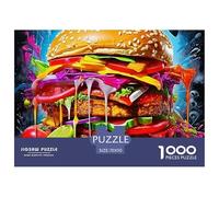Hamburger, 1000-piece Jigsaw, Calming Yet Stimulating Indoor Activity, Perfect for Keepsakes Or Gallery Walls, Suitable for Ages 8+, 70x50cm/1000pcs