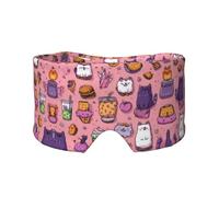 Hamburger Cat Double-Sided Printed Eye mask, Soft and Light-Blocking, Suitable for Travel and Home