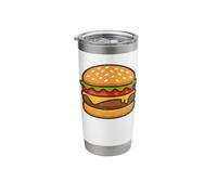 Hamburger Cheese BBQ Lovers Funny Fast Food Burger Stainless Steel Insulated Tumbler