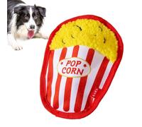 Hamburger Dog - Plush Simulation, French Fries | Soft Food Design Squeaky with Built-In Sound Paper, Durable Chew for Puppy Molar Training and Teeth Cleaning, Interactive Entertainment