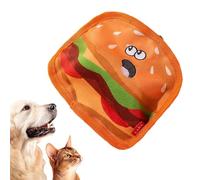 Hamburger Dog Toy,Soft Molar Toys - Food Design Hamburger Shaped Squeaky Bite-Proof Tooth Cleaning Tool for Dogs and Rabbits
