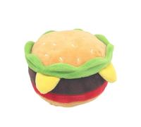 Hamburger Dog Toy - Squeaky Plush Dogs Chew Toys, Cartoon Food Set | French Fries For Puppy Playtime, Teeth Grinding Soft PupiesAnd Rabbits, Interactive Small Pets