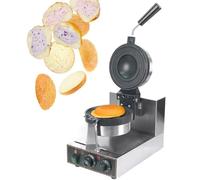 Hamburger Maker, Electric Waffle Maker for Hamburgers, 1300W Non-Stick Electric Panini Press, Adjustable Temperature 50 to 300℃ Double-Sided Heating, 180° Rotatable, 5 Minutes Timer,A
