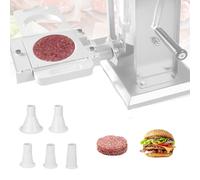 Hamburger Patty Maker, Car Hamburger Patty Maker with 5 Adapter Tubes, 2 Holes Non Stick, Forming Processor for Sausage Filling Machine, Meat Grinder