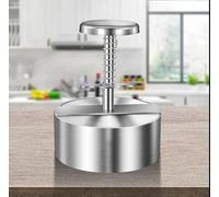 Hamburger Patty Maker Press - 304 Stainless Steel Burger Press, Non-Stick Round Manual Meat Patty Mold, Adjustable Burger Maker for Beef, BBQ, Grill, Kitchen & Rice Ball Mold (Diameter 10.1 CM)