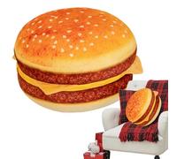 Hamburger Pillow,Hugging Soft Cushion,15.75x15.75 Inch Hamburger Plush Pillow - for Kids Boys Girls Family Friends Bedroom Couch Sofa Decoration Christmas Birthday