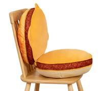 Hamburger Plush - Burger Cheeseburger | Soft Hugging Cushion Stuffed Toy | 15.75x15.75 Inch Funny Food Decor For Bedroom Couch Sofa Living Room Gift Christmas Birthday Family Friends