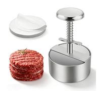 Hamburger Press,3.9 * 3.9 inch Round Burger Maker Press, Adjustable Stainless Steel Burger Patty Press for Kitchen BBQ & Sandwich,Hamburger Patty Press - Send Goods from Local Warehouse