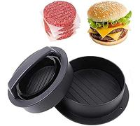 Hamburger Press, 3 in 1 Stuffed Burger Press Patty Maker for Stuffed Burgers, Sliders, Beef Burger, Non Stick Kitchen Barbecue Tool Grilling Accessories (Black)