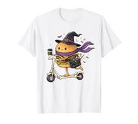 Hamburger Scooter Witch Halloween Kids Mens Womens T-Shirt