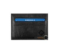 Hamburger SV HSV Diamond Card Holder - Official Merchandise - Black Case with Embossed HSV Diamond - 100% Leather - 6 Card Slots - Gift Boxed - Compact & Elegant