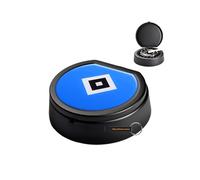 Hamburger SV HSV Wind Ashtray "Diamond" - Official Fan Item - Ashtray in Blue with Lid & HSV Diamond - Windproof for Balcony & Garden - Diameter 13.6 cm - Metal & Plastic