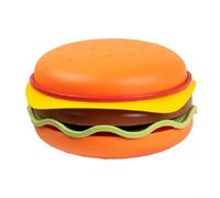 Hamburger-Themed 6-Piece Stackable Tableware Set Designed for Mini Dinner Plates and Small-Serving Use