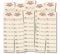 Hamcor Bass Clef Key Signature Bookmark Teacher's 10 Pack