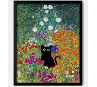 Hamduker Canvas Wall Art Cat Decor for Dorm Bedroom Canvas Prints Aesthetic Monet Cat Posters Living Room Decor (Size: 16''x20''x1pcs)