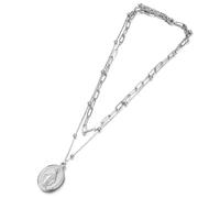 Hameadner Necklace Pendant Chain Men Women Jewellery Multilayers Pendant Necklace For Women Jesussilver