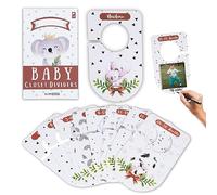Hamedis Customisable Wardrobe Dividers - 8 x Unisex Baby Closet Organiser Hangers (Newborn to 36 Months) - Personalise with Baby Picture - Keepsake Storage Box (Dividers Only) …