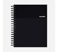 Hamelin 1 Subject Spiral Notebook College Ruled 8"x10" MIDNIGHT Black