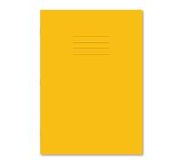 Hamelin A4 Exercise Book Stapled, Ruled with Margin, Header & Footer, 64 Page, Yellow, 50 Pack