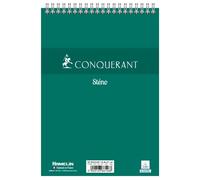Hamelin Conquerant A5 100 Page Blank Stereo Notebook - Green Card (Pack of 10)