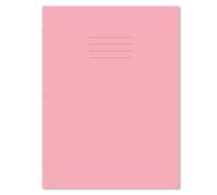Hamelin Pink A4+ Exercise Books 50 Pack, 80 Page Books, 8mm Ruled with Margin School Notebooks