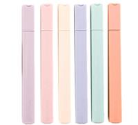 Hamender 6PCS Cute Highlighters Assorted Colors, Highlighters Pens, Mild Soft Chisel Tip Pastel Aesthetic Highlighters Marker Pens for Journaling Note Taking School Stationary Supplies