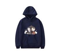 Hamender Anime Mo Dao Zu Shi Hoodie Sweatshirt 3D Printed Pullover of Wei Wu Xian and Lan Wang Ji Casual Loose Drawstring Tops (Type 4, XXL)