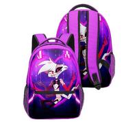 Hamender Hazbin Hotel Backpack Charlie Morningstar/Vaggie/Alastor/Angel Dust Cartoon Anime Backpack School Backpack Students Schoolbag (Type 14, 30 * 40 * 17cm)