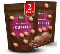 Hames Chocolates Milk Chocolate Truffles Pouch 2x - Smooth Creamy Centre with Rich Chocolate Coating for Everyday Sharing and Relaxed Snacking - Recyclable Packaging - 100g x 2 - Family Moments