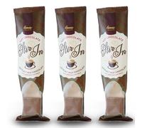 Hames Milk Hot Chocolate Spoons with Hazelnut Flavouring, Pack of 3, Chocolate Block with Wooden Stirrer, Flow Wrapped, 100% Recyclable, Gift/Sleepover (3, Hazlenut Stirrers)