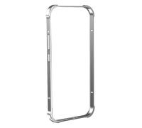 HAMEXLN Border Case for Xiaomi 17 Pro Max/17 Pro/17, Aluminum Alloy Metal No Back Phone Cover Reinforced Corner Shockproof Protection Shell,Silver,17 Pro