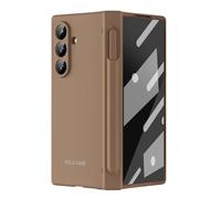 HAMEXLN Case for Samsung Galaxy Z Fold 7, Case with S-Pen Slot, Hinge Protection & Screen Protector Shockproof PC Protective Cover,Brass,Fold 7