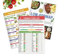 HAMIEW Set 3 Fodmap Chart, Low Fodmap Diet List of Foods, Printable Food Meal Plan Brochure For Beginners, Foods To Avoid, Optimizing the Elimination Diet, IBS Symptom Relief, Easy Recipes