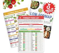 HAMIEW Set 3 Fodmap Chart, Low Fodmap Diet List of Foods, Printable Food Meal Plan Brochure For Beginners, Foods To Avoid, Optimizing the Elimination Diet, IBS Symptom Relief, Easy Recipes