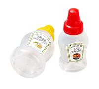 HAMIL Small Salad Dressing Bottles, Sauce Bottles For Lunch Box - Portable Salad Dressing Squeeze Bottle, Travel Squeeze Bottle, Food Safety