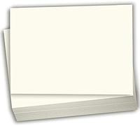 Hamilco Blank Index Cards 5 x 8 Card Stock 80lb Cover Cream Cardstock Paper - 100 Pack