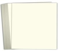Hamilco Card Stock Scrapbook Paper 12x12 Cream Colored Cardstock Heavyweight 100lb Cover - 50 Pack