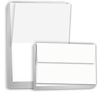 Hamilco White Cardstock Paper, Folded A6 Cards with Envelopes - 4.5" x 6.25", 80 lb Cover, Blank Greeting & Invitation Cards, 100 Pack