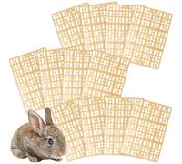 Hamiledyi 12 Pcs Rabbit Cage Mats Small Animal Plastic Feet Pads Floor Mat for Pet Cats Dogs Bunny Hamster Rat Chinchilla Guinea Pig