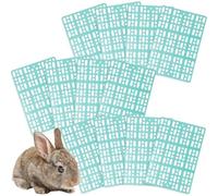 Hamiledyi 12 Pcs Rabbit Cage Mats Small Animal Plastic Feet Pads Floor Mat for Pet Cats Dogs Bunny Hamster Rat Chinchilla Guinea Pig(Mint Green)