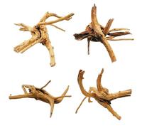Hamiledyi 4PCS Driftwood for Aquarium,8-10in Natural Spider Wood Reptile Branches Fish Tank Log Ornament Aquarium Trunk Decoration